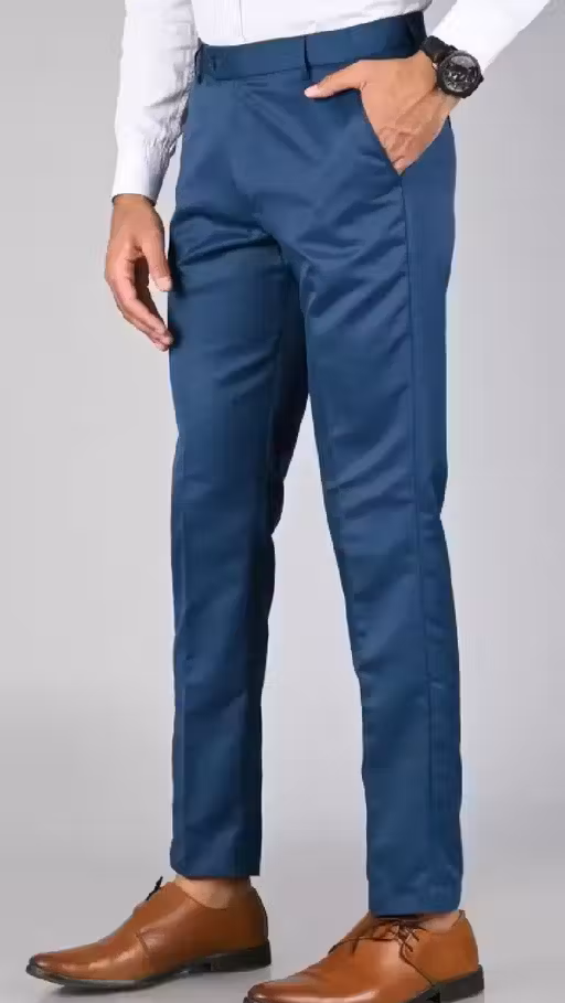 Royal Blue Men's Formal Trousers