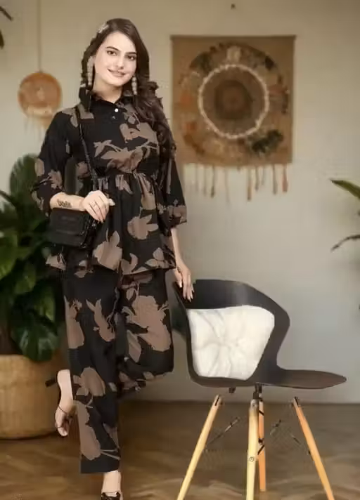 Crepe Women Co-ords Set