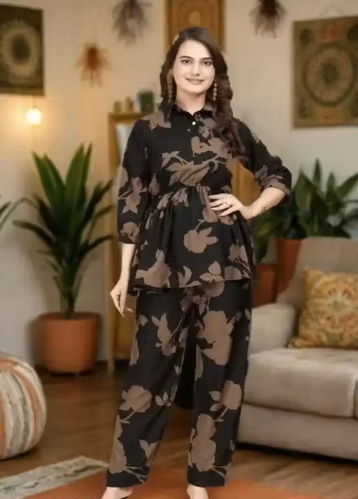 Crepe Women Co-ords Set