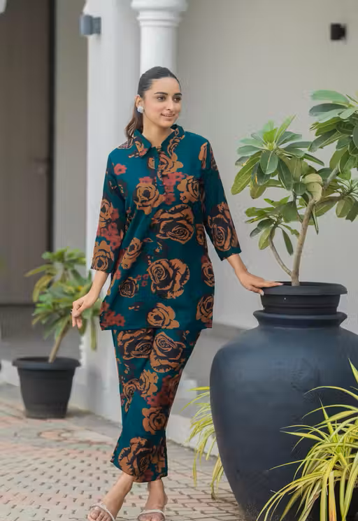 Premium Rayon Printed Women's Co-ord Set