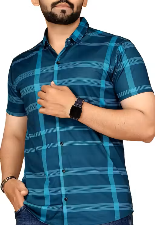 Maroon Striped Collar Shirt