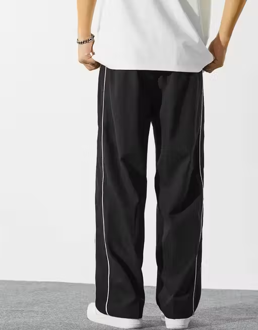 Plus Size Striped Men's Trouser