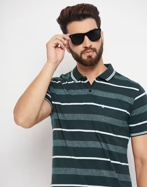 Striped Elegant Men's Polo