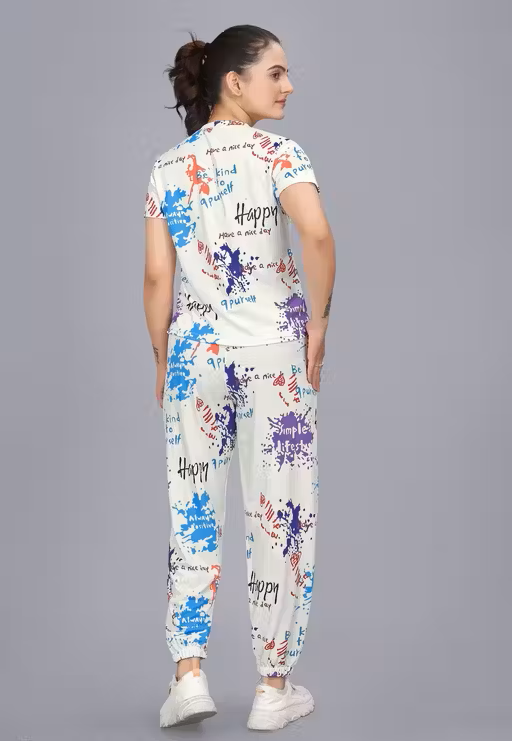 Printed Women's Co-ord Set Nightwear