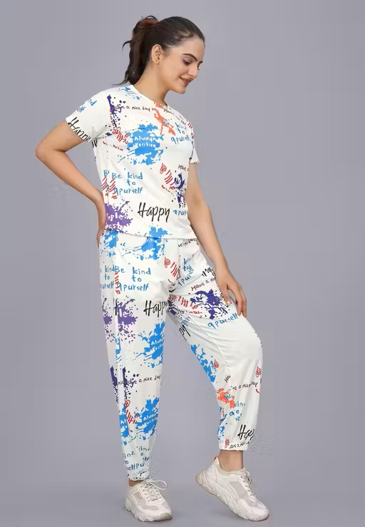 Printed Women's Co-ord Set Nightwear