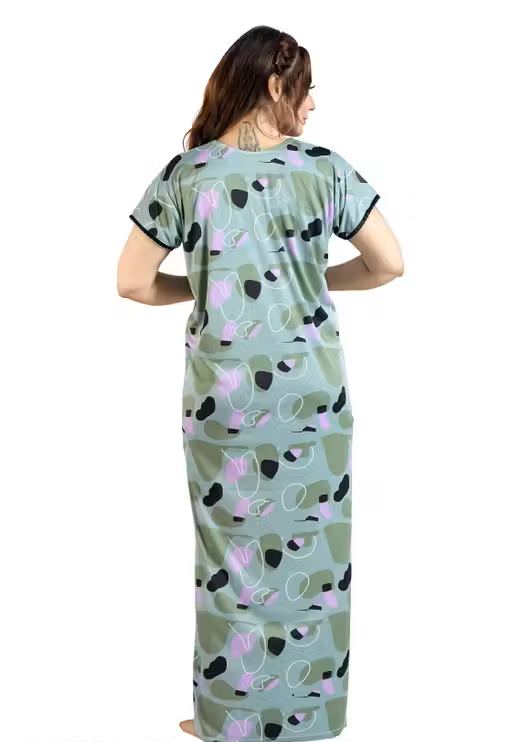 Printed Soft Nighty Maxi Nightwear