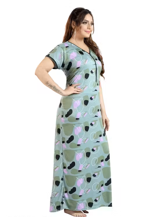 Printed Soft Nighty Maxi Nightwear