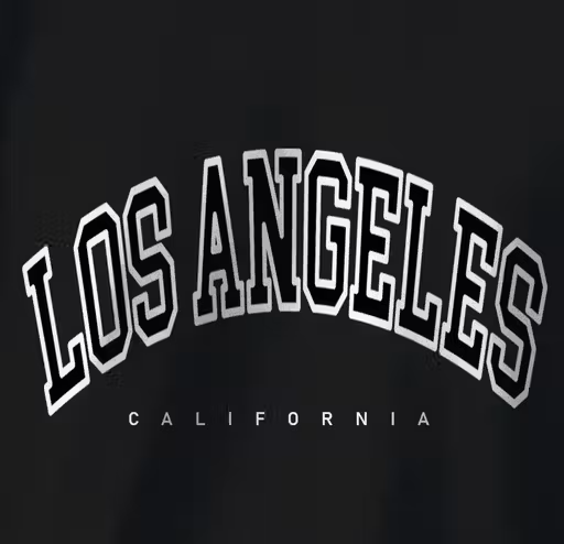 Los Angeles Black Oversized T-Shirt