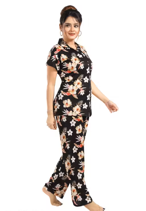 Printed Women's Co-ord Set Nightwear