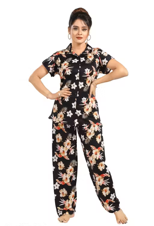 Printed Women's Co-ord Set Nightwear