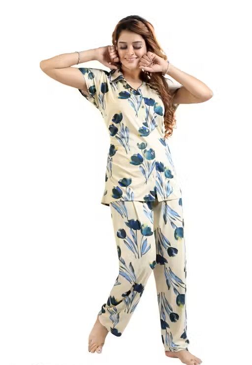 Printed Women's Co-ord Set Nightwear