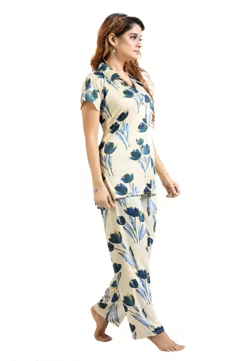 Printed Women's Co-ord Set Nightwear