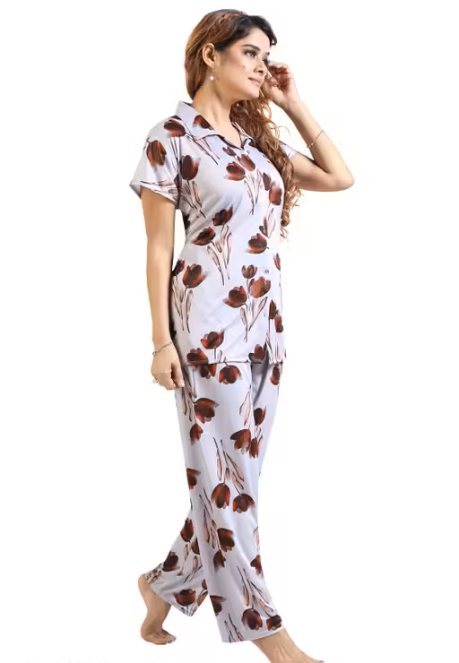 Printed Women's Co-ord Set Nightwear
