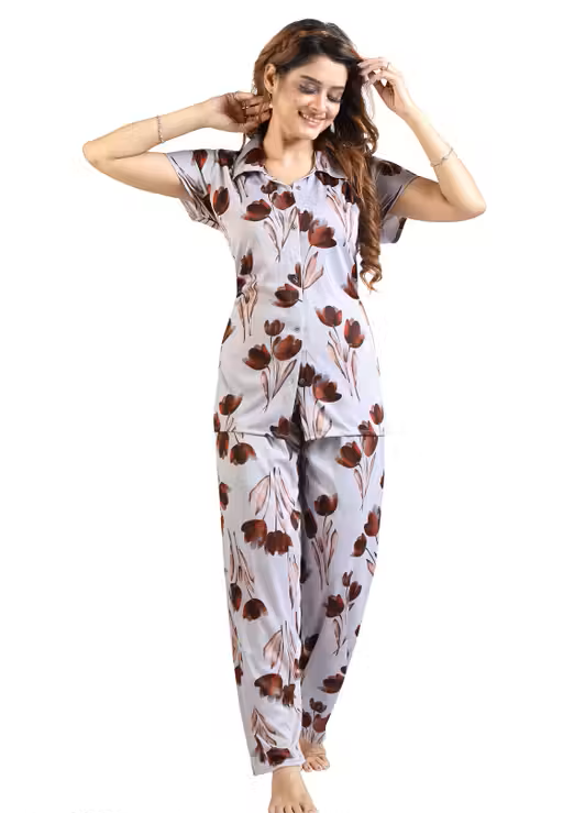 Printed Women's Co-ord Set Nightwear