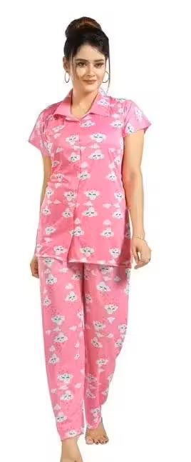 Printed Women's Co-ord Set Nightwear