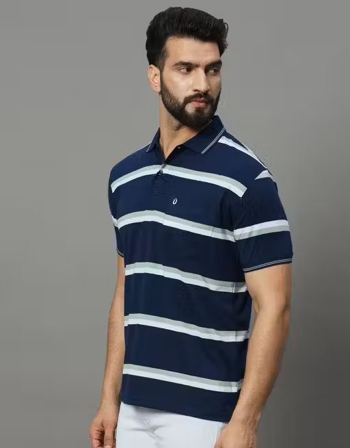 Premium Striped Elegant Men's Polo
