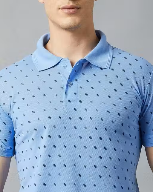 Luxe Sky Blue Premium Men's Polo