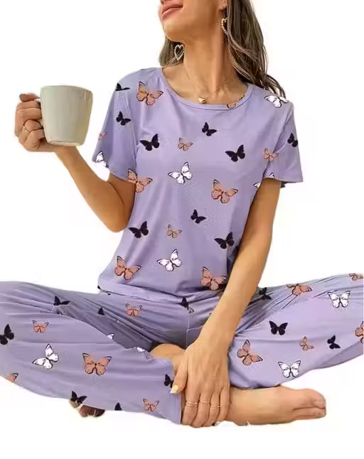 Printed Women's Co-ord Set Nightwear