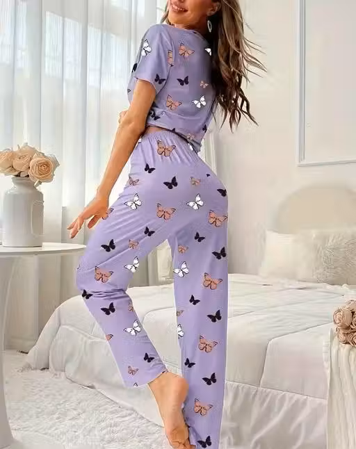Printed Women's Co-ord Set Nightwear