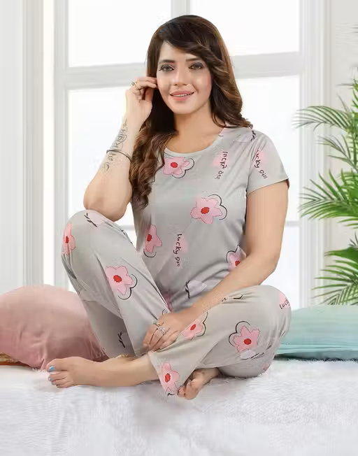 Printed Women's Co-ord Set Nightwear