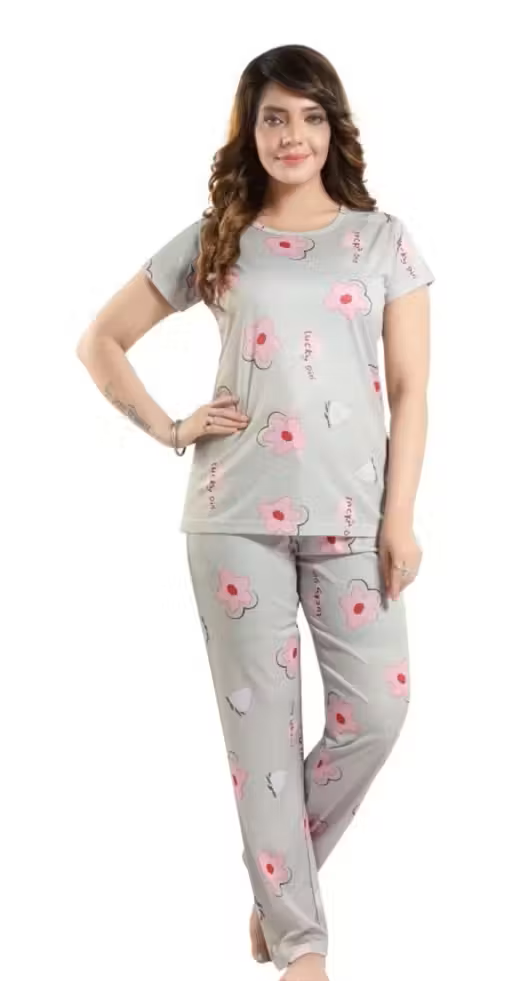 Printed Women's Co-ord Set Nightwear