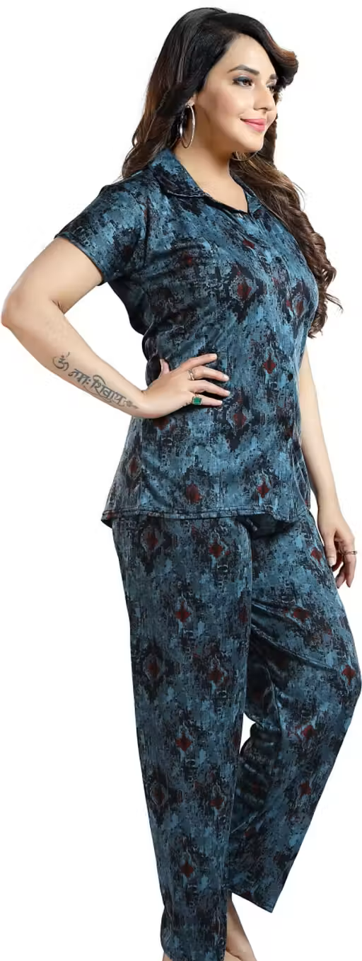 Printed Women's Co-ord Set Nightwear
