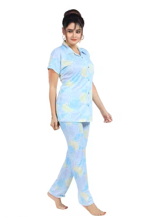 Printed Women's Co-ord Set Nightwear