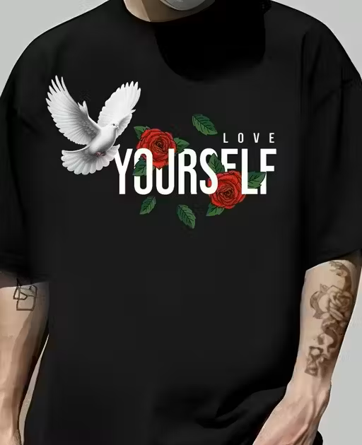 Love Yourself Black Oversized T-Shirt