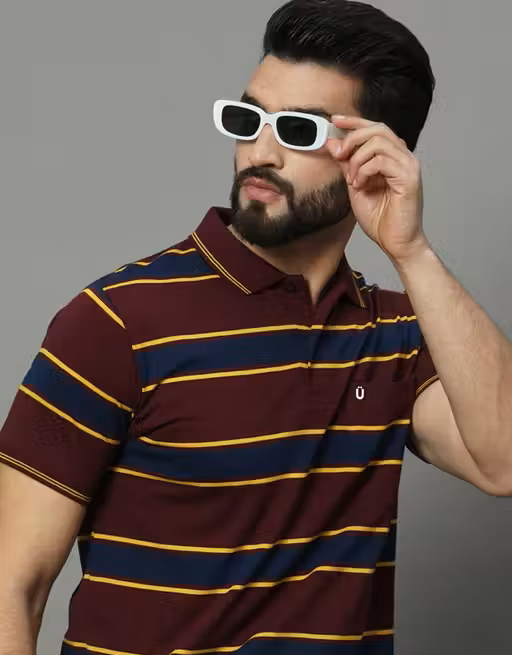 Premium Striped Elegant Men's Polo