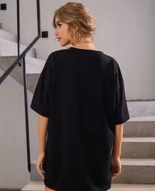 Women's Oversized Black T shirt