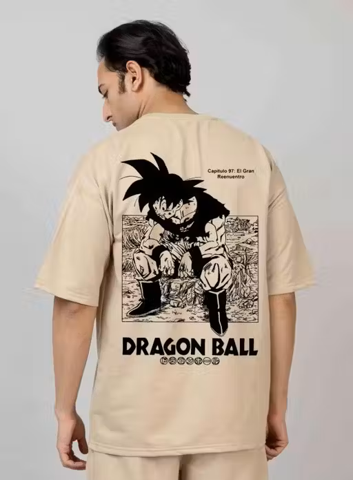 Dragon Ball Baggy Cream Oversized T-Shirt