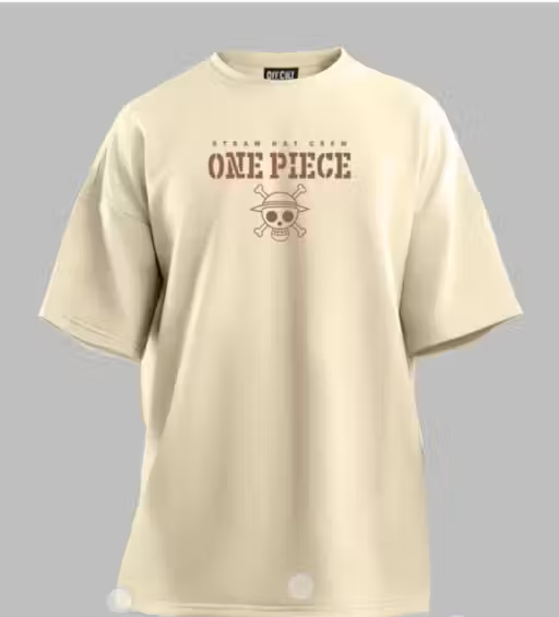 One Piece Cream Oversized T-Shirt