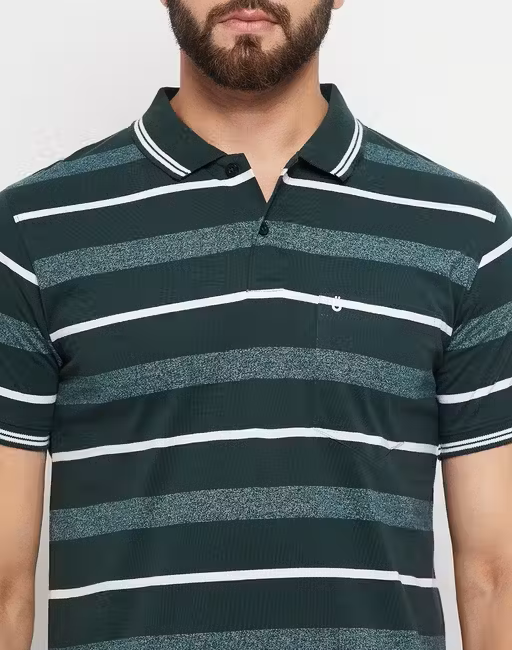Striped Elegant Men's Polo