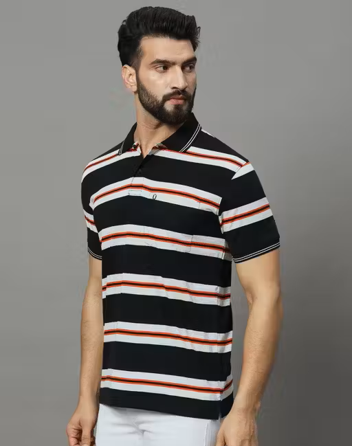 Premium Striped Elegant Men's Polo