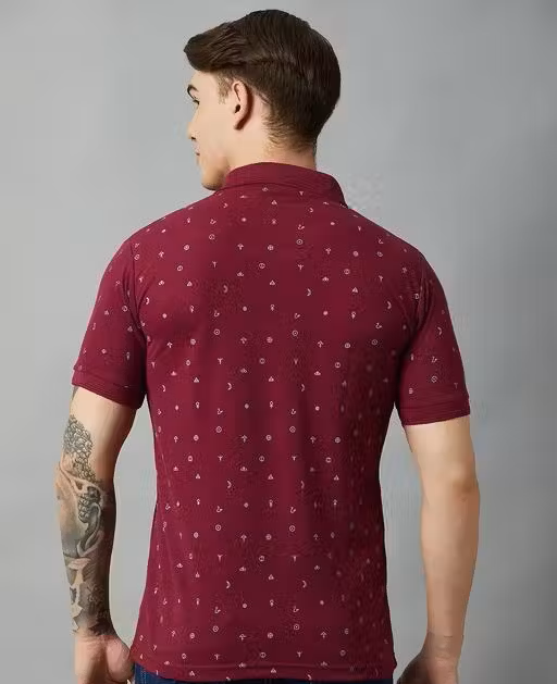 Luxe Premium Maroon Men's Polo T-Shirt
