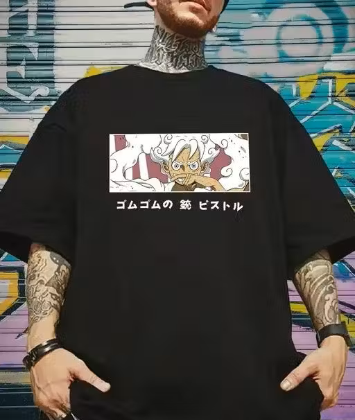 Typography Black Oversized T-Shirt