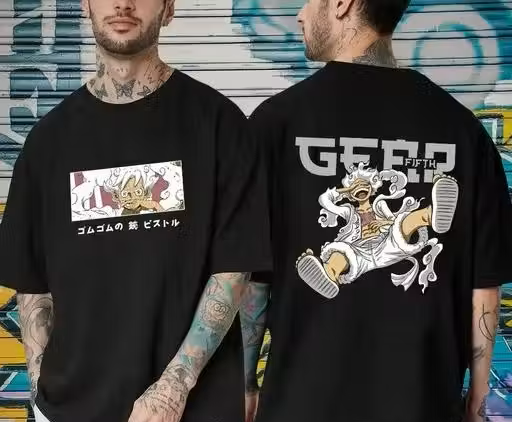Typography Black Oversized T-Shirt
