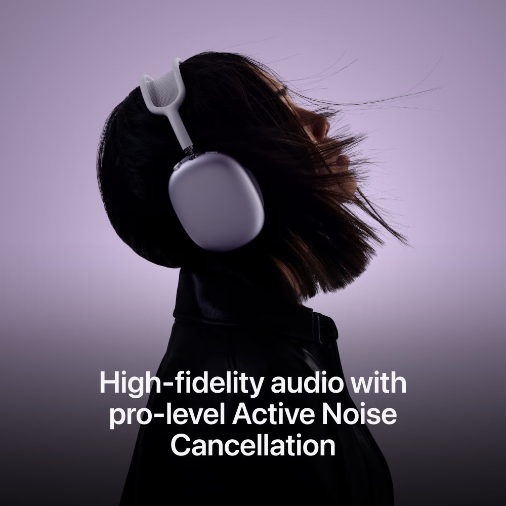 Max Wireless Over-Ear Headphones, Pro-Level Active Noise Cancellation, Transparency Mode, Personalised Spatial Audio, USB-C Charging, Bluetooth Headphones Compatible for iPhone