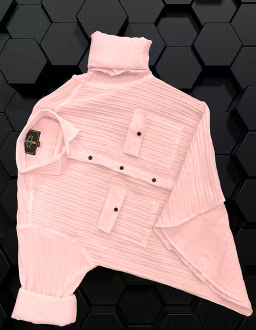 Double Pocket Men Popcorn Shirt