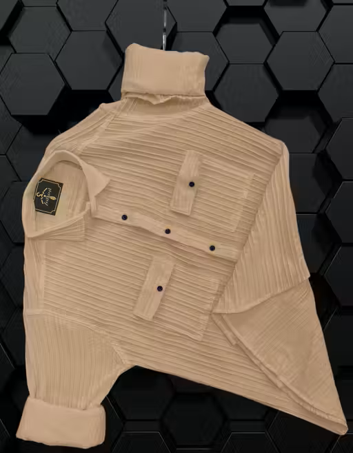 Double Pocket Men Popcorn Shirt