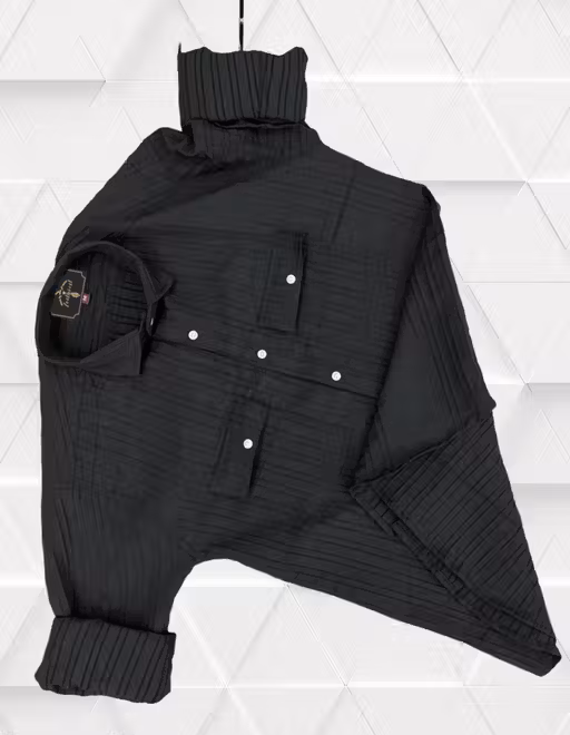 Double Pocket Men Popcorn Shirt
