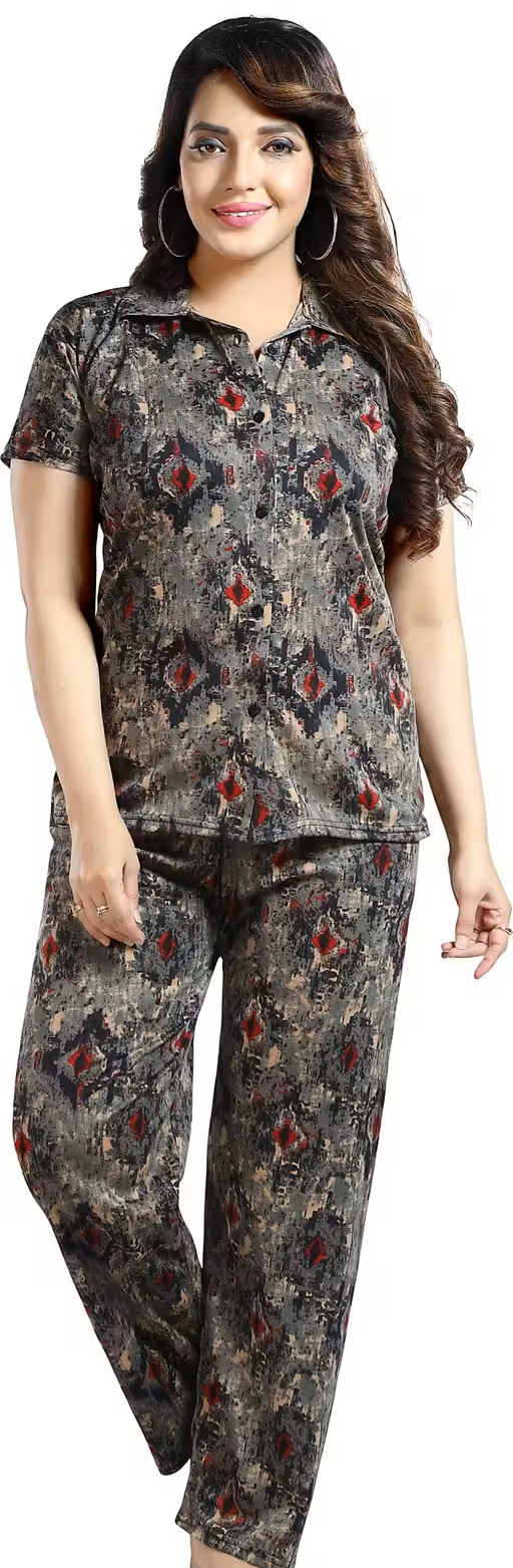 Printed Women's Co-ord Set Nightwear
