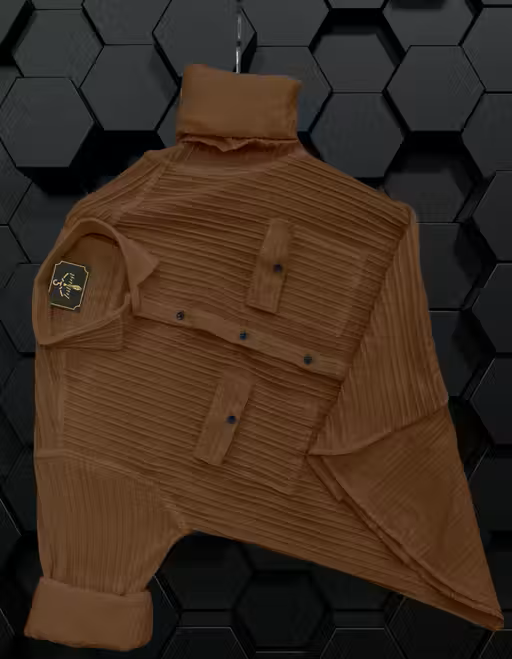 Double Pocket Men Popcorn Shirt