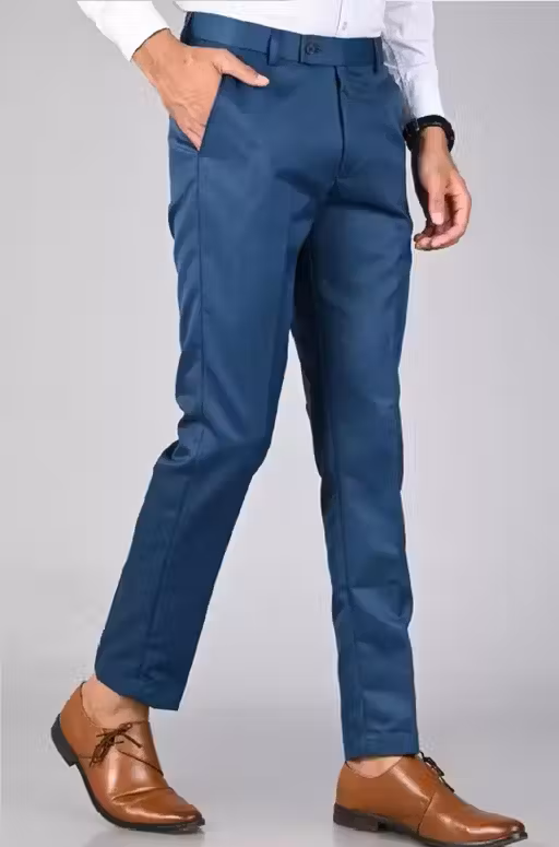 Royal Blue Men's Formal Trousers
