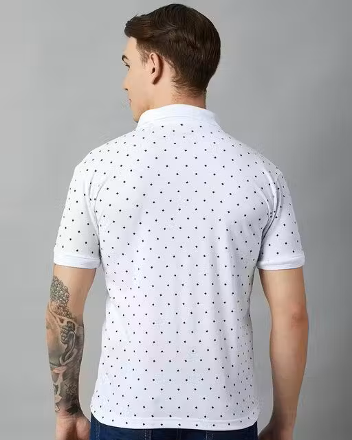 Luxe Premium White Men's Polo T-Shirt