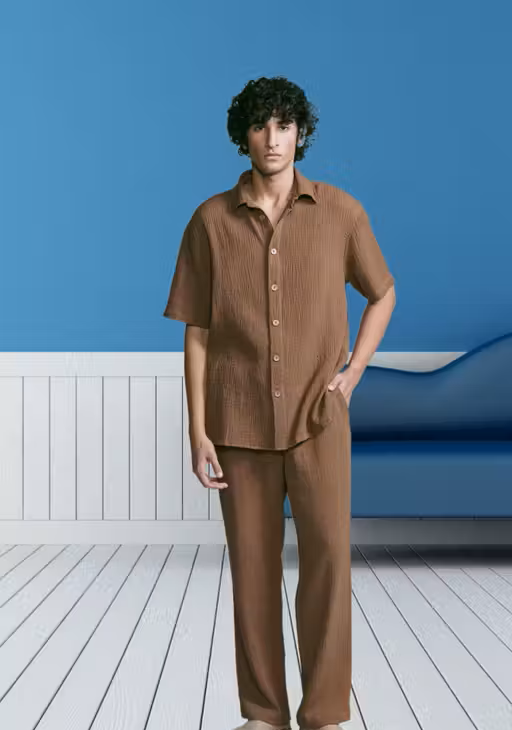 Premium Coffee Mens Co-ord Set