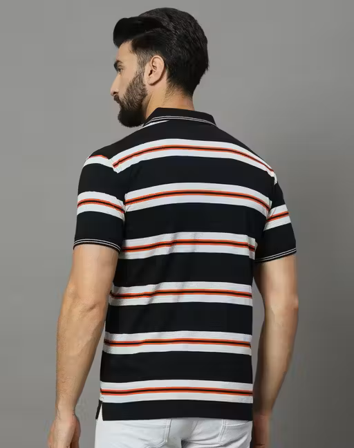 Premium Striped Elegant Men's Polo