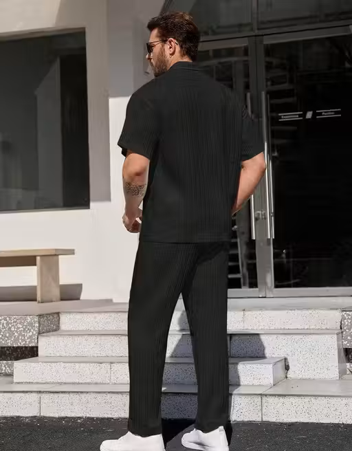Premium Black Mens Co-ord Set