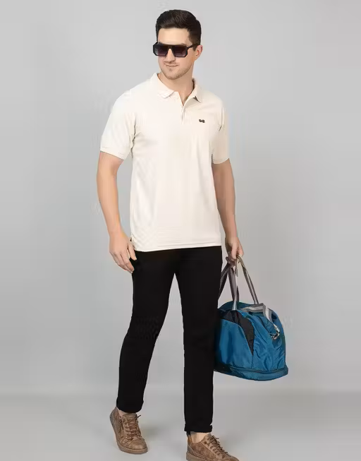 Comfy Beige Polo Men's T-Shirt
