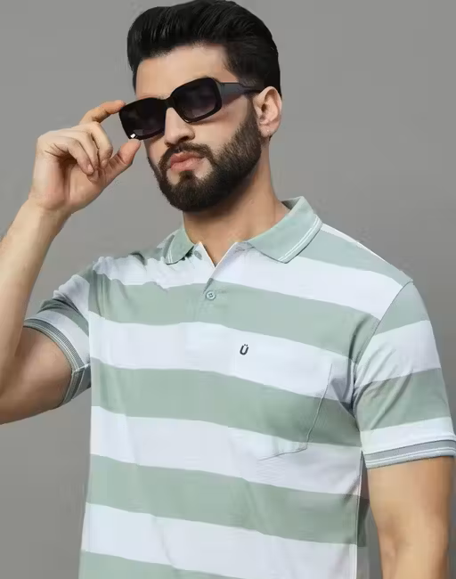 Premium Striped Elegant Men's Polo